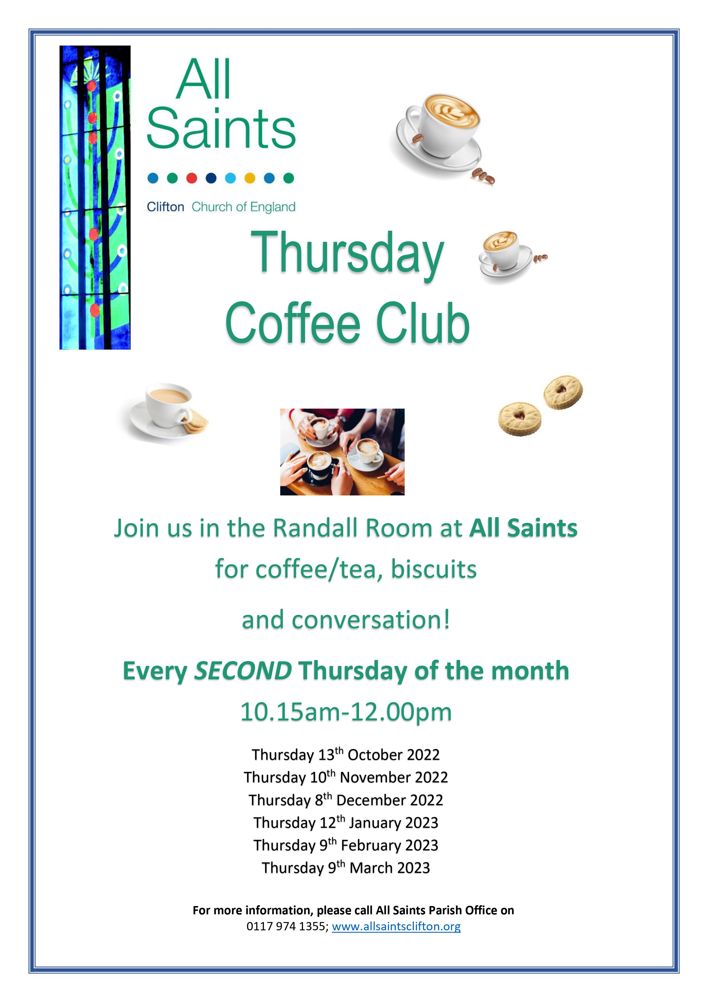 Thursday Coffee Club poster - 